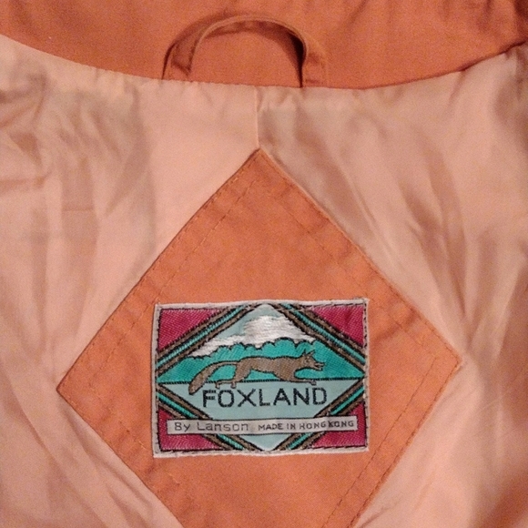 Vintage Foxland by Lanson Trench Raincoat with Waist Belt, Size 8, Light Orange - Picture 8 of 13